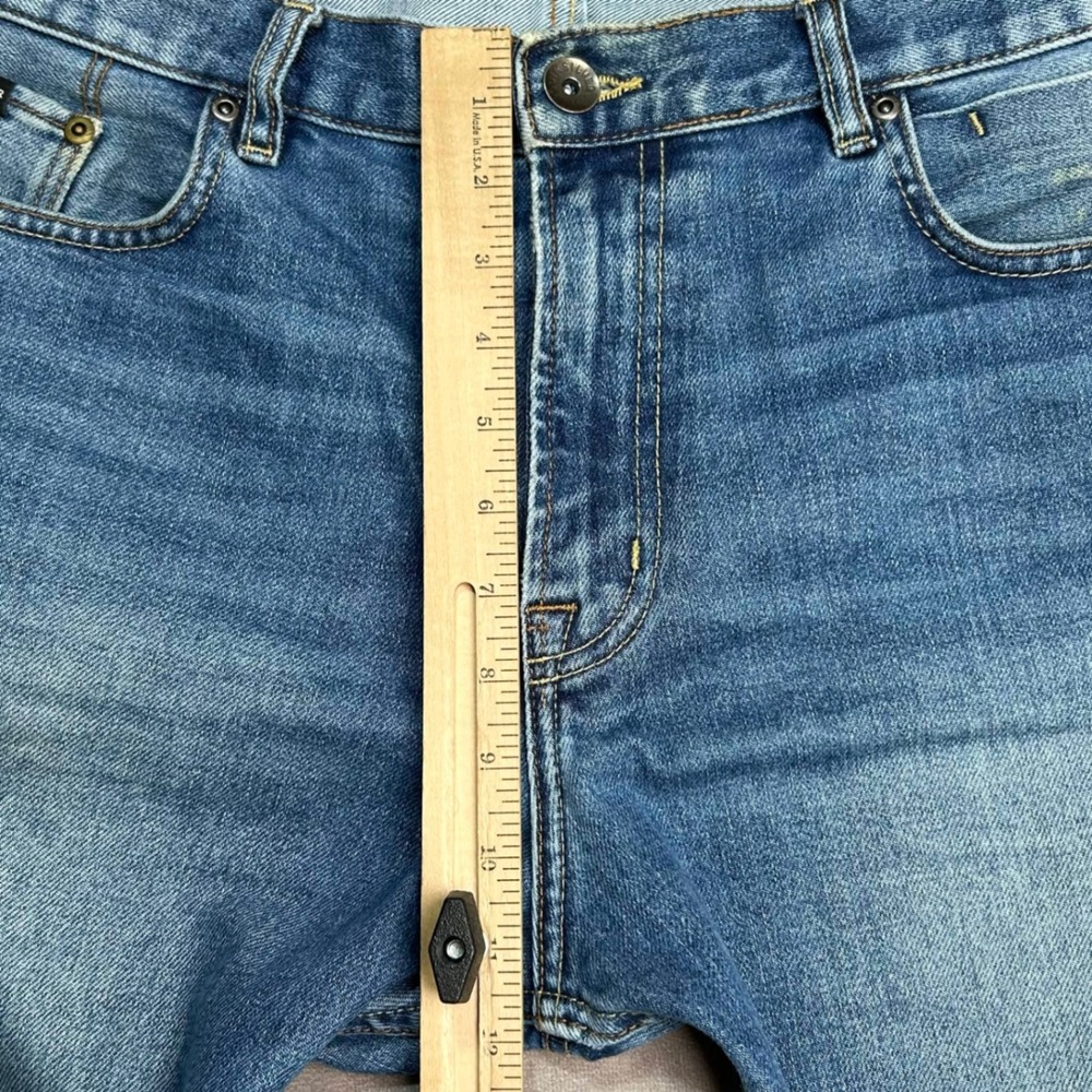 Quiksilver Mens Straight Fit Blue Denim Jeans Medium Wash 38*x32 Stretch Casual - Picture 4 of 9